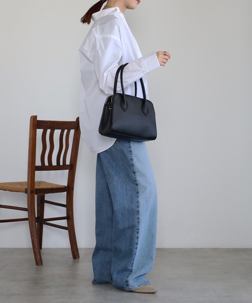 GUSCIO（グッシオ）の「【グッシオベーシック】ミニボストンバッグ　２ＷＡＹ　ショルダー付（ボストンバッグ・レディース・ベージュ系その他/ブラック/グリーン/グレイッシュベージュ/ダークグレー/ダークブラウン・FREE）」の11枚目の写真