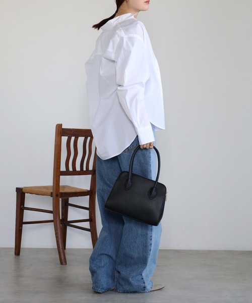 GUSCIO（グッシオ）の「【グッシオベーシック】ミニボストンバッグ　２ＷＡＹ　ショルダー付（ボストンバッグ・レディース・ベージュ系その他/ブラック/グリーン/グレイッシュベージュ/ダークグレー/ダークブラウン・FREE）」の12枚目の写真