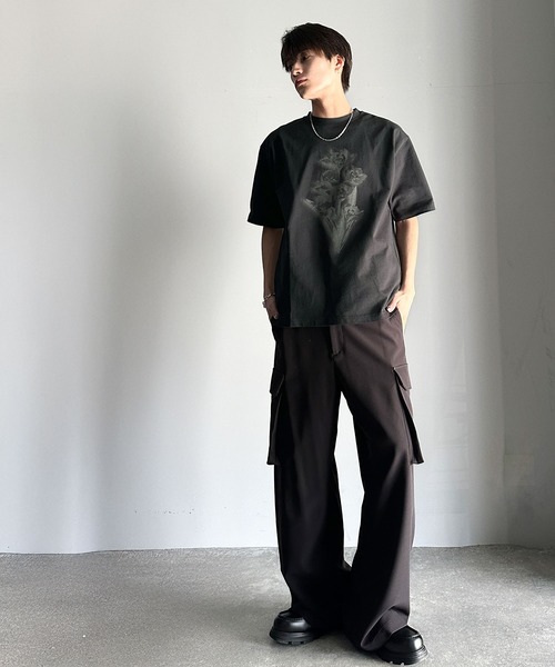 Classical Origin(クラシカルオリジン)の「【Classical Origin】「自分を開花させる。」フラワー柄プリントベーシックフィットTシャツ/Flower Print Basic Fit T-Shirt(Tシャツ/カットソー・メンズ・ブラック/チャコール/オフホワイト・MEDIUM/SMALL/LARGE)」の18枚目の写真