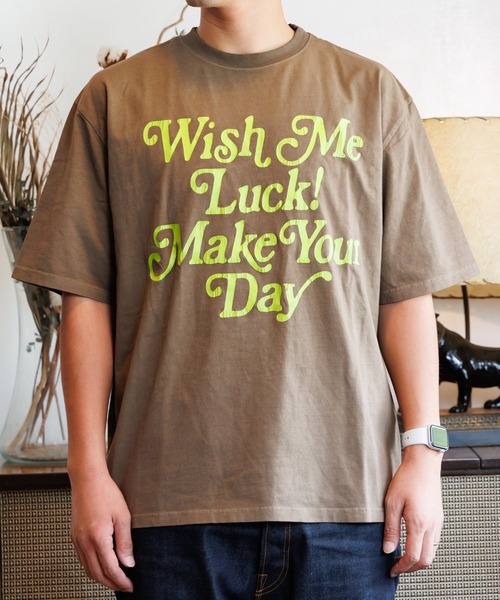 MAKE YOUR DAY(メイクユアデイ)の「ビンテージロゴ半袖Tシャツ■パパサイズ(Tシャツ/カットソー・メンズ・ブラウン/グリーン/ネイビー・M/L)」の3枚目の写真