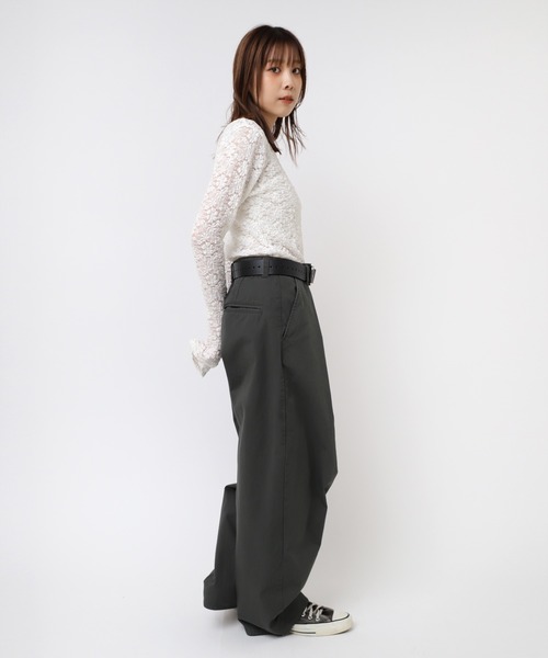 RNA（アールエヌエー）の「R4309 ワイドレッグチノ（チノパンツ・レディース・ベージュ/グレー/ブラック・MEDIUM）」の14枚目の写真