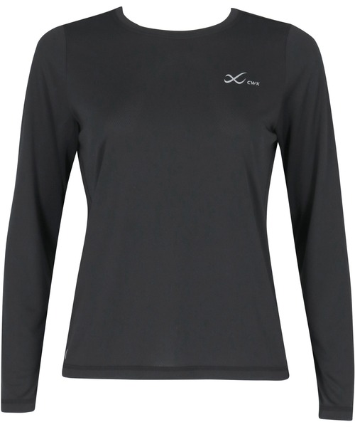 CW-X(シーダブリューエックス)の「「薄軽ランニングシャツ」 長袖(Tシャツ/カットソー・レディース・イエロー/ブラック/グレー/アイボリー・LL/L/M/S)」の1枚目の写真