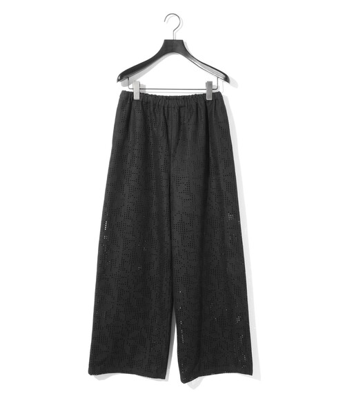 美品！midiumisolid 現行販売品 フリンジ レース イージーパンツ