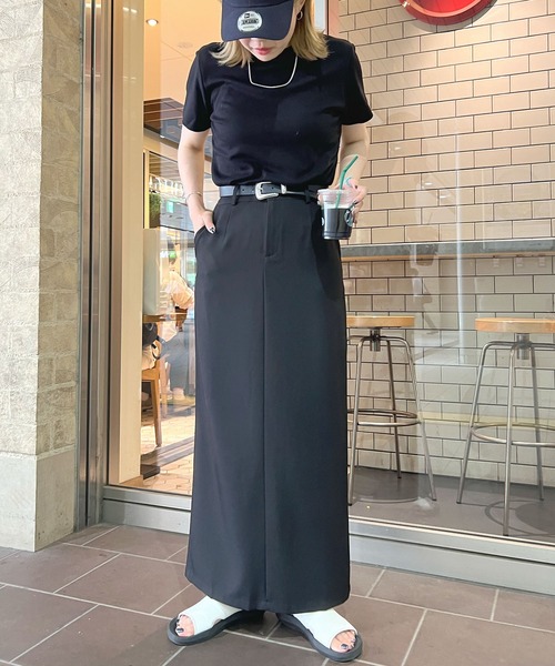 ABYS(アビス)の「スラックスロングスカート(スカート・レディース・ブラック/グレー・MEDIUM/LARGE)」の3枚目の写真