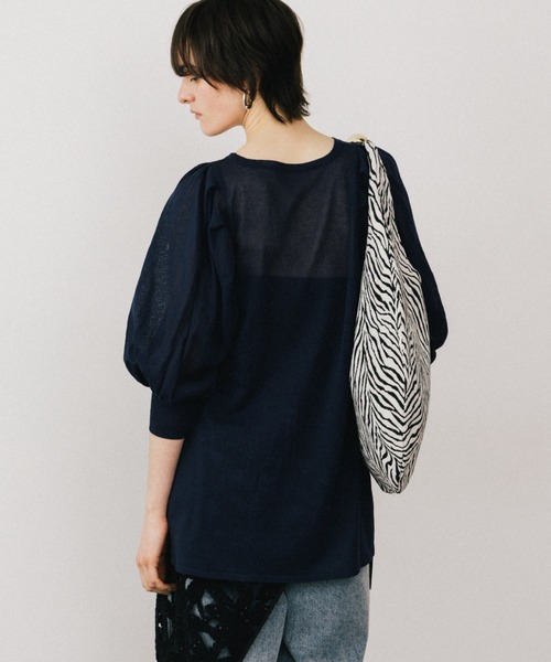 LE VERNIS（ル・ベルニ）の「LE VERNIS(ル・ベルニ)Sculpture bag M（トートバッグ・レディース・ホワイト/ブラック/ゼブラ・FREE）」の7枚目の写真