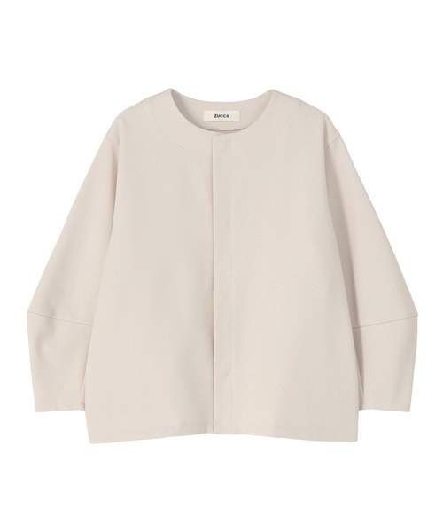 ZUCCa(ズッカ)の「CNポンチ / 羽織り / (O)(テーラードジャケット・レディース・ベージュ/ライトブルー/ブラック・M size)」の3枚目の写真