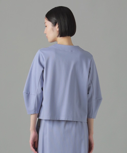 ZUCCa(ズッカ)の「CNポンチ / 羽織り / (O)(テーラードジャケット・レディース・ベージュ/ライトブルー/ブラック・M size)」の5枚目の写真