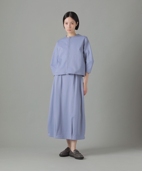 ZUCCa(ズッカ)の「CNポンチ / 羽織り / (O)(テーラードジャケット・レディース・ベージュ/ライトブルー/ブラック・M size)」の6枚目の写真