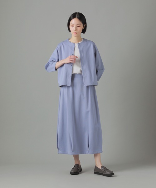 ZUCCa(ズッカ)の「CNポンチ / 羽織り / (O)(テーラードジャケット・レディース・ベージュ/ライトブルー/ブラック・M size)」の7枚目の写真