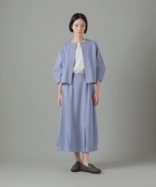 ZUCCa(ズッカ)の「CNポンチ / 羽織り / (O)(テーラードジャケット・レディース・ベージュ/ライトブルー/ブラック・M size)」の8枚目の写真