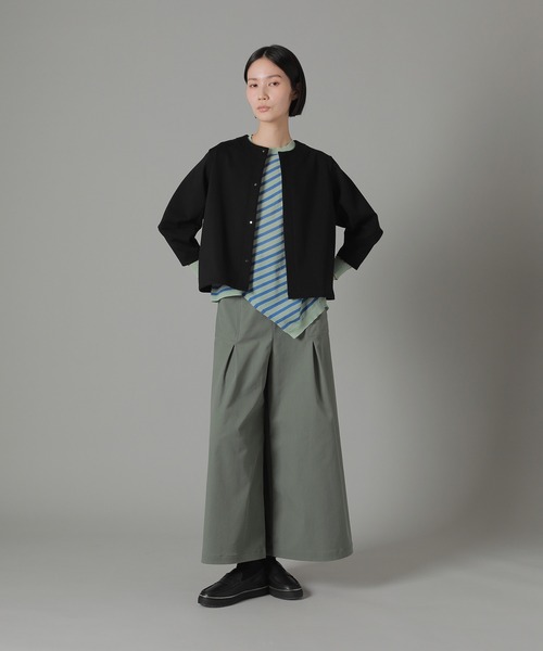 ZUCCa(ズッカ)の「CNポンチ / 羽織り / (O)(テーラードジャケット・レディース・ベージュ/ライトブルー/ブラック・M size)」の13枚目の写真