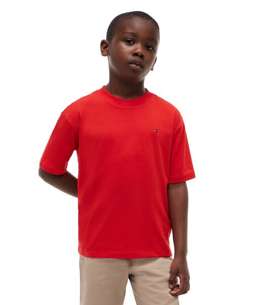 TOMMY HILFIGER(トミーヒルフィガー)の「BOYS エッセンシャルアーカイブフィットTシャツ(その他トップス・キッズ・マルチ/レッド・130cm/150cm/140cm/160cm)」の1枚目の写真
