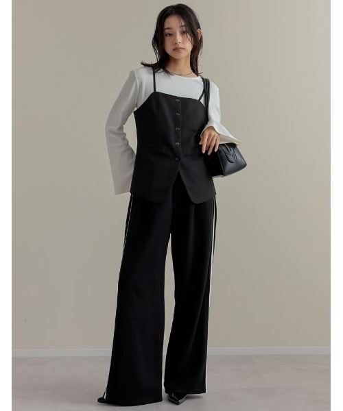 新品タグ付き♡ミストレアス♡バレエコアぺプラムキャミソール♡ピンク セール】[新色追加][オケージョン セレモニー]ストレッチ