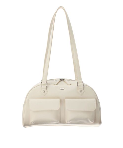 EATME(イートミー)の「ハーフムーンボストンバッグ(ボストンバッグ・レディース・アイボリー/ブラック/イエロー・FREE)」の2枚目の写真