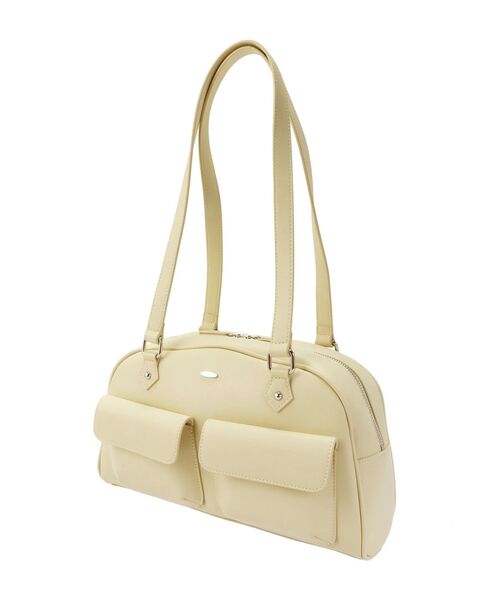 EATME(イートミー)の「ハーフムーンボストンバッグ(ボストンバッグ・レディース・アイボリー/ブラック/イエロー・FREE)」の8枚目の写真