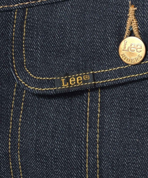 Lee（リー）の「Lee/リー SUPERSIZED DENIM RIDERS JACKET/オーバーサイズ デニムライダースジャケット/Gジャン/レディース メンズ（デニムジャケット・メンズ・ブラック系その他/ノンウォッシュ・L/M）」の10枚目の写真