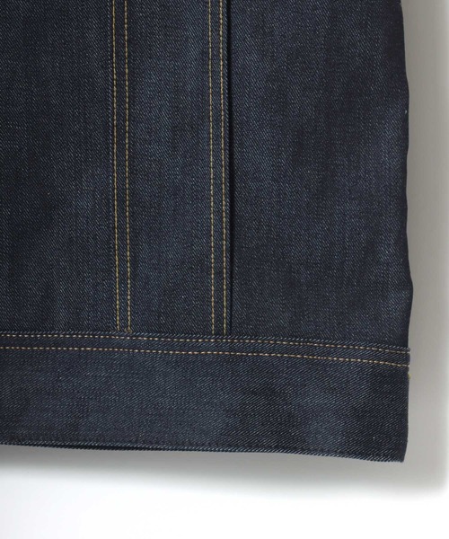Lee（リー）の「Lee/リー SUPERSIZED DENIM RIDERS JACKET/オーバーサイズ デニムライダースジャケット/Gジャン/レディース メンズ（デニムジャケット・メンズ・ブラック系その他/ノンウォッシュ・L/M）」の11枚目の写真