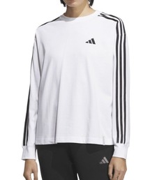 アディダス adidas エッセンシャルズ プラス スリーストライプス 長袖Tシャツ