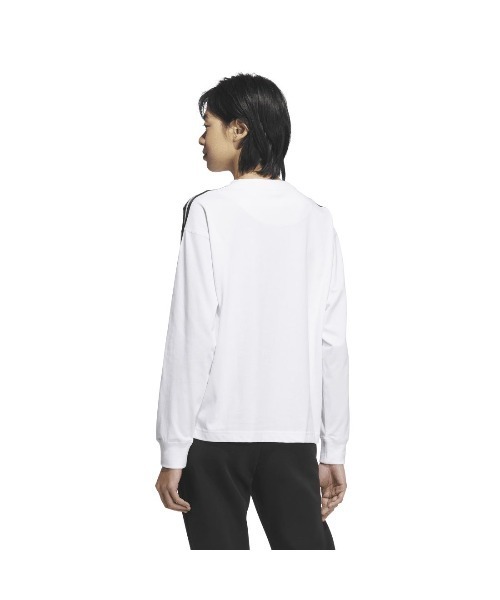 adidas(アディダス)の「アディダス adidas エッセンシャルズ プラス スリーストライプス 長袖Tシャツ(Tシャツ/カットソー・レディース・ホワイト・L/XL/S/M)」の3枚目の写真