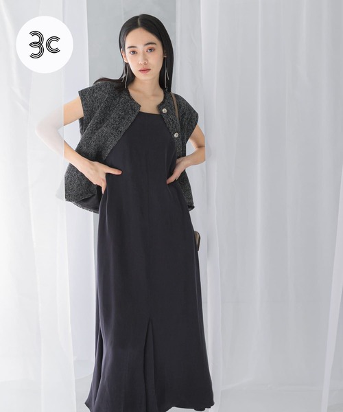 URBAN RESEARCH ROSSO WOMEN(アーバンリサーチ ロッソ)の「2WAYキュプラキャミワンピース(ワンピース・レディース・ベージュ/ネイビー・FREE)」の2枚目の写真