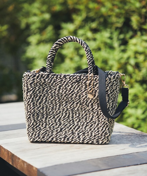 雑材MIXスクエア2WAYトートバッグ（ショルダーバッグ）｜ikka（イッカ