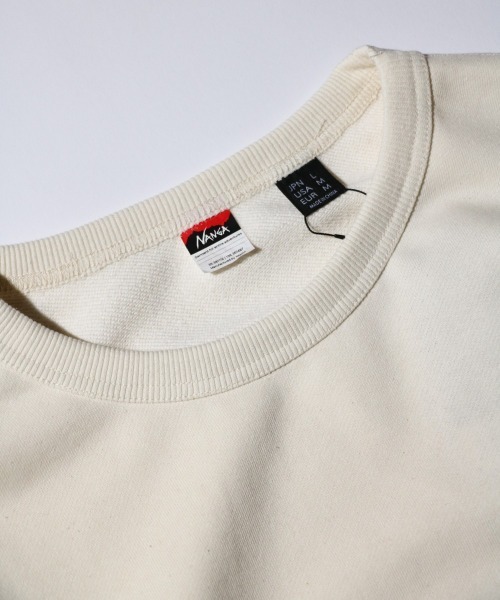 NANGA(ナンガ)の「NANGA / ナンガ ECO HYBRID MINI BOX LOGO EMBROIDERY SWEATSHIRT(UNISEX) エコハイブリッド ミニロゴ スウェット(Tシャツ/カットソー・メンズ・ホワイト/グレー・MEDIUM/LARGE/X-LARGE)」の5枚目の写真