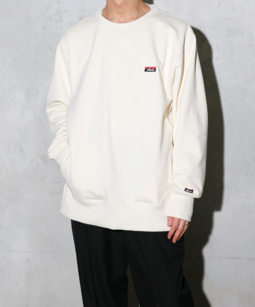 NANGA(ナンガ)の「NANGA / ナンガ ECO HYBRID MINI BOX LOGO EMBROIDERY SWEATSHIRT(UNISEX) エコハイブリッド ミニロゴ スウェット(Tシャツ/カットソー・メンズ・ホワイト/グレー・MEDIUM/LARGE/X-LARGE)」の3枚目の写真