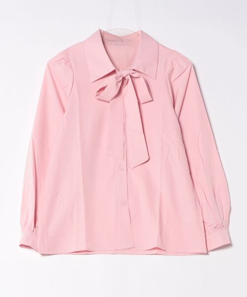 styiro(スタイロ)の「リボンボウタイブラウス オフィス服 ハレの日 セレモニー 七五三 卒入園・卒入学式(シャツ/ブラウス・レディース・ブルー/ホワイト/ピンク・FREE/L/M)」の6枚目の写真
