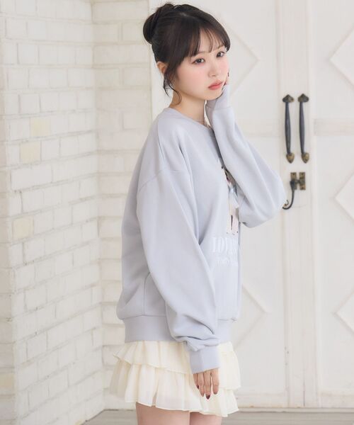 ems excite（エムズエキサイト）の「リボンdogトレーナー（Tシャツ/カットソー・レディース・ブルー/ナチュラル/チャコールグレー・FREE）」の20枚目の写真