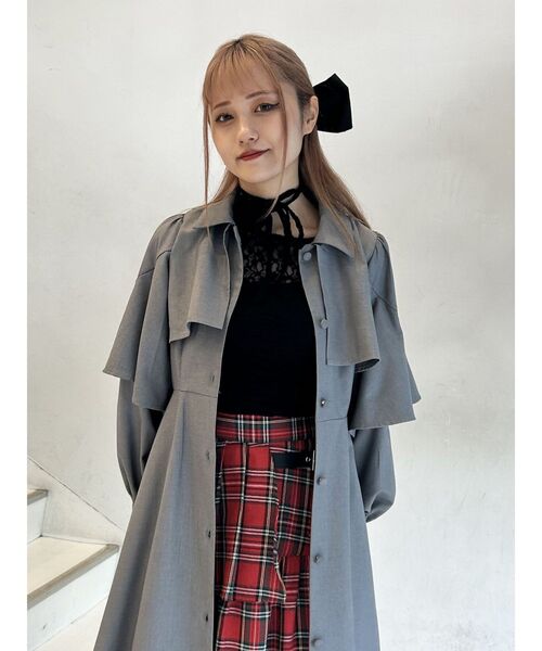 セール】ケープロングコートワンピース（ワンピース）｜jouetie