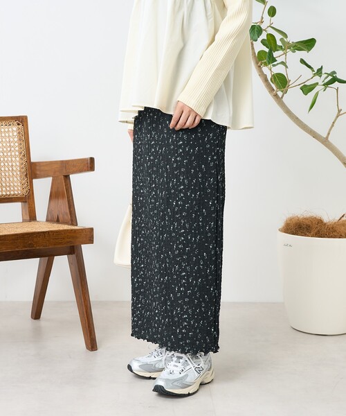 ★サマンサタバサ　ストレッチタフタ花柄スカート
¥ 4WAYストレッチミニスカート(00（S） ベージュ): Samantha