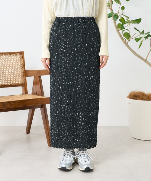FREAK'S STORE(フリークスストア)の「花柄 ストレッチスカート(スカート・レディース・ベージュ/ブラック・フリ-)」の10枚目の写真
