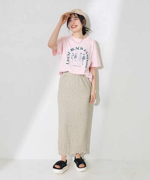 FREAK'S STORE(フリークスストア)の「花柄 ストレッチスカート(スカート・レディース・ベージュ/ブラック・フリ-)」の17枚目の写真