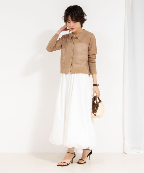 NOLLEY’S Sophi(ノーリーズソフィ)の「ウォッシャブルタフタバルーンスカート(スカート・レディース・ホワイト/ブラック・38/36/34)」の14枚目の写真