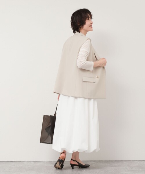 NOLLEY’S Sophi(ノーリーズソフィ)の「ウォッシャブルタフタバルーンスカート(スカート・レディース・ホワイト/ブラック・38/36/34)」の19枚目の写真