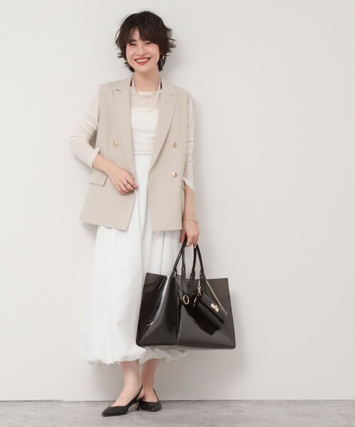 NOLLEY’S Sophi(ノーリーズソフィ)の「ウォッシャブルタフタバルーンスカート(スカート・レディース・ホワイト/ブラック・38/36/34)」の20枚目の写真