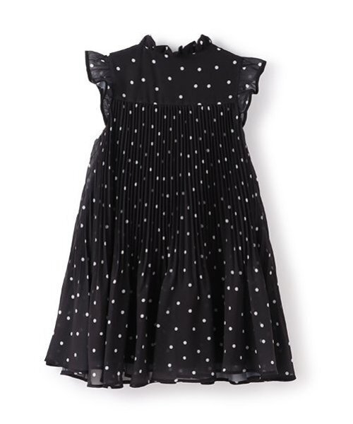 トドラー ドットプリーツワンピース