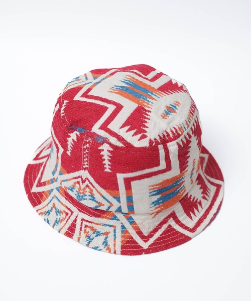 PENDLETON(ペンドルトン)の「【PE2】【PENDLETON/ペンドルトン】JAQUARD HAT ジャガード ハット(ハット・レディース・チャコールグレー/レッド・FREE)」の1枚目の写真