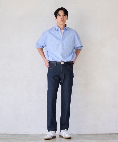 RONEL(ロネル)の「【RONEL】デニムテーパードパンツ(デニムパンツ・メンズ・ネイビー/ブラック・L/XL/S/M)」の12枚目の写真