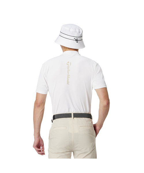 【新品】TaylorMade テーラーメイド ビッグロゴホワイト ポロシャツМ セール】TMベーシックS/Sモック ホワイト（ポロシャツ