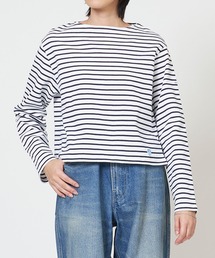 ORCIVAL | BOAT NECK LONG SLEEVE CROPPED P.O. ボート ネック ロング スリーブ クロップド プルオーバー(Tシャツ/カットソー)