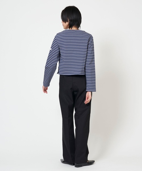 ORCIVAL（オーシバル）の「BOAT NECK LONG SLEEVE CROPPED P.O. ボート ネック ロング スリーブ クロップド プルオーバー（Tシャツ/カットソー・レディース・グレー系/ネイビー系/ホワイト系/ブラック系・1/2）」の12枚目の写真