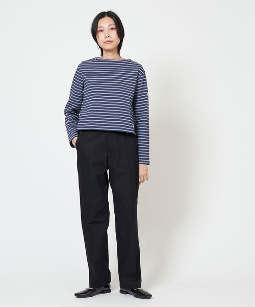 ORCIVAL（オーシバル）の「BOAT NECK LONG SLEEVE CROPPED P.O. ボート ネック ロング スリーブ クロップド プルオーバー（Tシャツ/カットソー・レディース・グレー系/ネイビー系/ホワイト系/ブラック系・1/2）」の13枚目の写真
