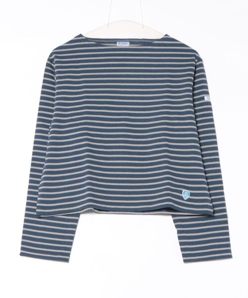 ORCIVAL（オーシバル）の「BOAT NECK LONG SLEEVE CROPPED P.O. ボート ネック ロング スリーブ クロップド プルオーバー（Tシャツ/カットソー・レディース・グレー系/ネイビー系/ホワイト系/ブラック系・1/2）」の15枚目の写真