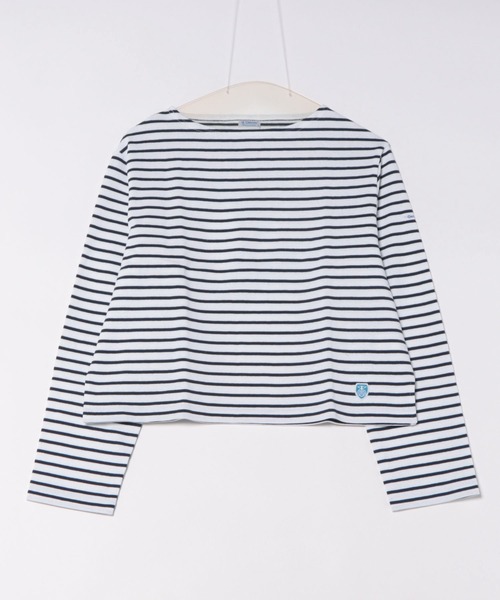 ORCIVAL（オーシバル）の「BOAT NECK LONG SLEEVE CROPPED P.O. ボート ネック ロング スリーブ クロップド プルオーバー（Tシャツ/カットソー・レディース・グレー系/ネイビー系/ホワイト系/ブラック系・1/2）」の14枚目の写真