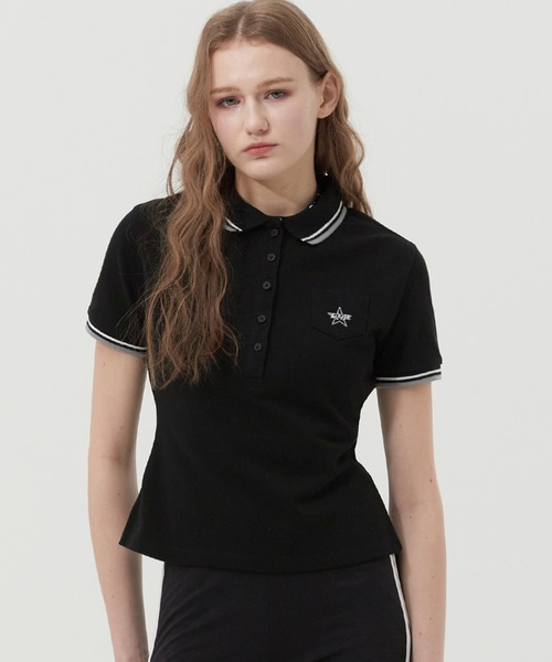 レディース 半袖Tシャツ★キルシ★スリムフィット COLLAR KIRSH BUTTON POINT SLIM FIT COLLAR T-SHIRT ボタン ポイント