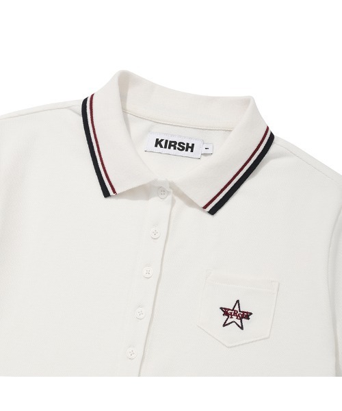KIRSH BUTTON POINT SLIM FIT COLLAR T-SHIRT ボタン ポイント