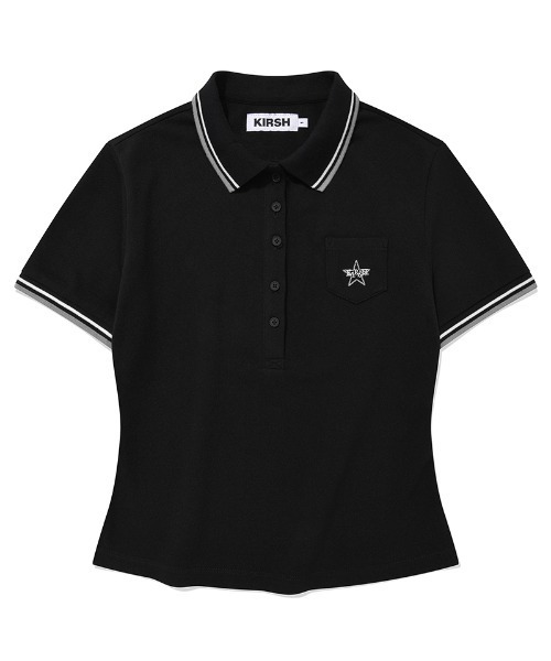 KIRSH BUTTON POINT SLIM FIT COLLAR T-SHIRT ボタン ポイント