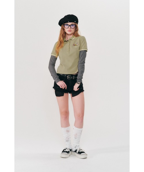 ポロシャツ ポロ KIRSH BUTTON POINT SLIM FIT COLLAR T-SHIRT ボタン ポイント スリム フィット カラー T KIRSH BUTTON POINT SLIM FIT COLLAR T-SHIRT ボタン ポイント