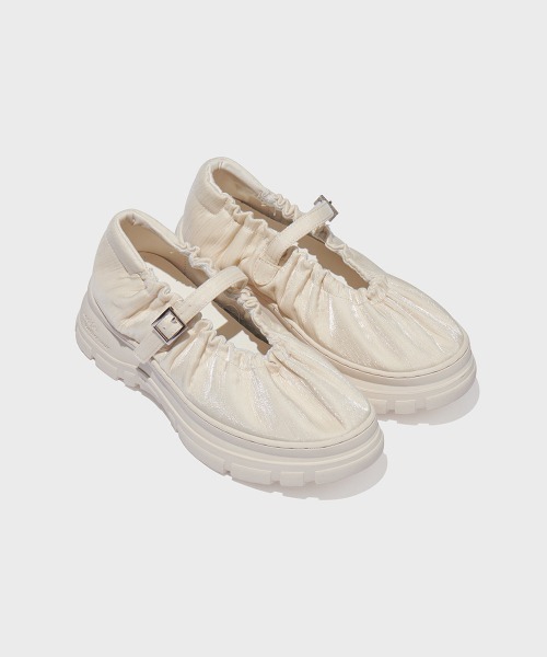 セール】FLATFORM SCRUNCH MARYJANE（バレエシューズ